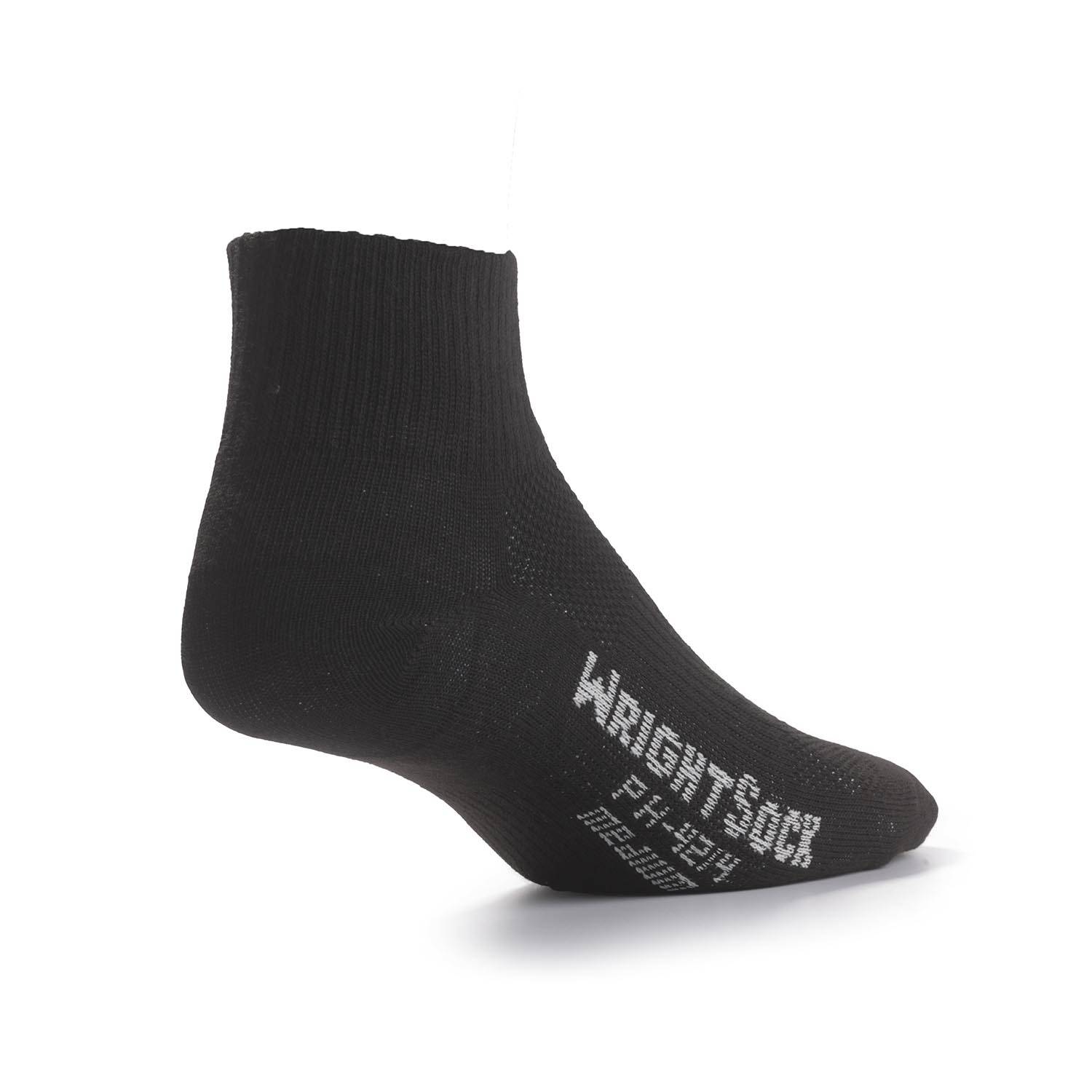 Wrightsock Cushioned DLX Black Ankle - Large