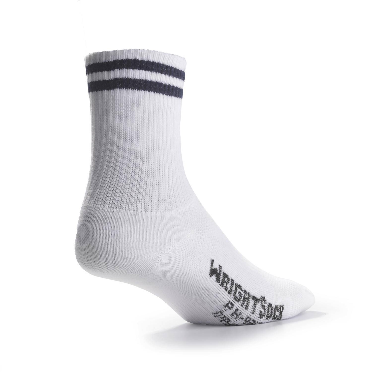 Wrightsock Cushioned DLX White Crew - Med