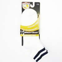 White Wrightsock Cushioned DLX Ankle - L
