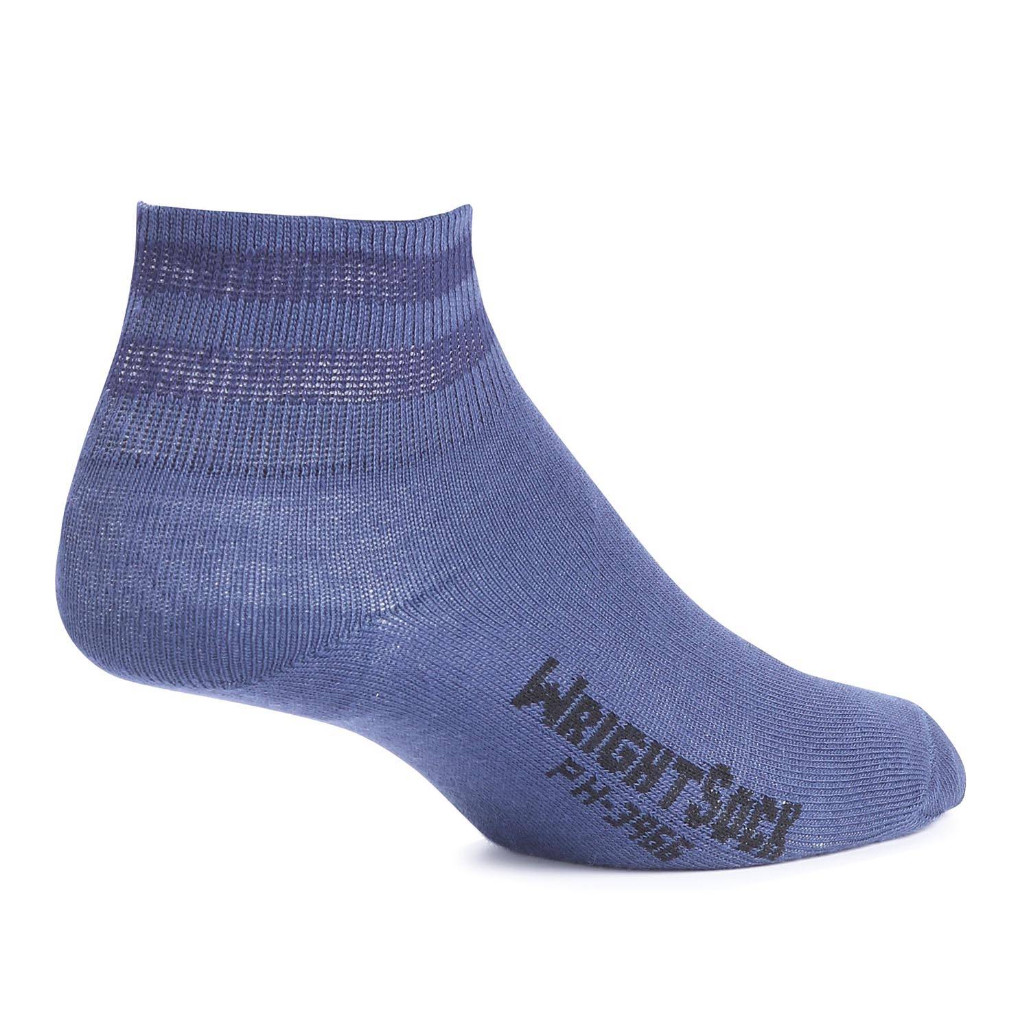 Blue Wrightsock Light Weight Ankle - M